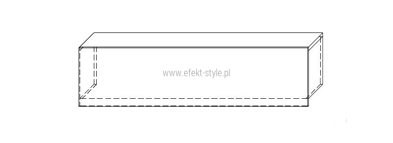 Nadstawka na ladę VISTA LVN10 - element prosty 160x30x36h