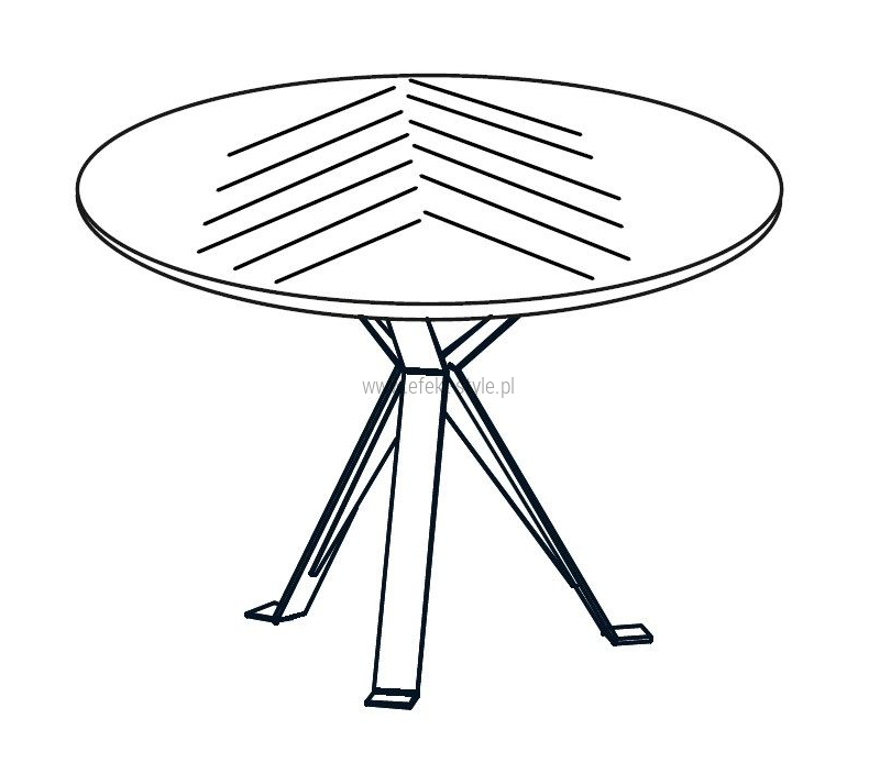 Stolik okolicznościowy CHEVRON CN14/fi 100x75h