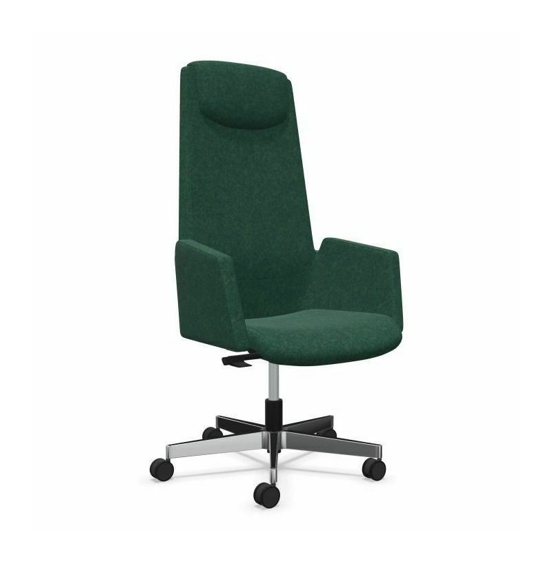 Fotel sędziowski wysoki IN Access AC103 obrotowy -ciemny zielony