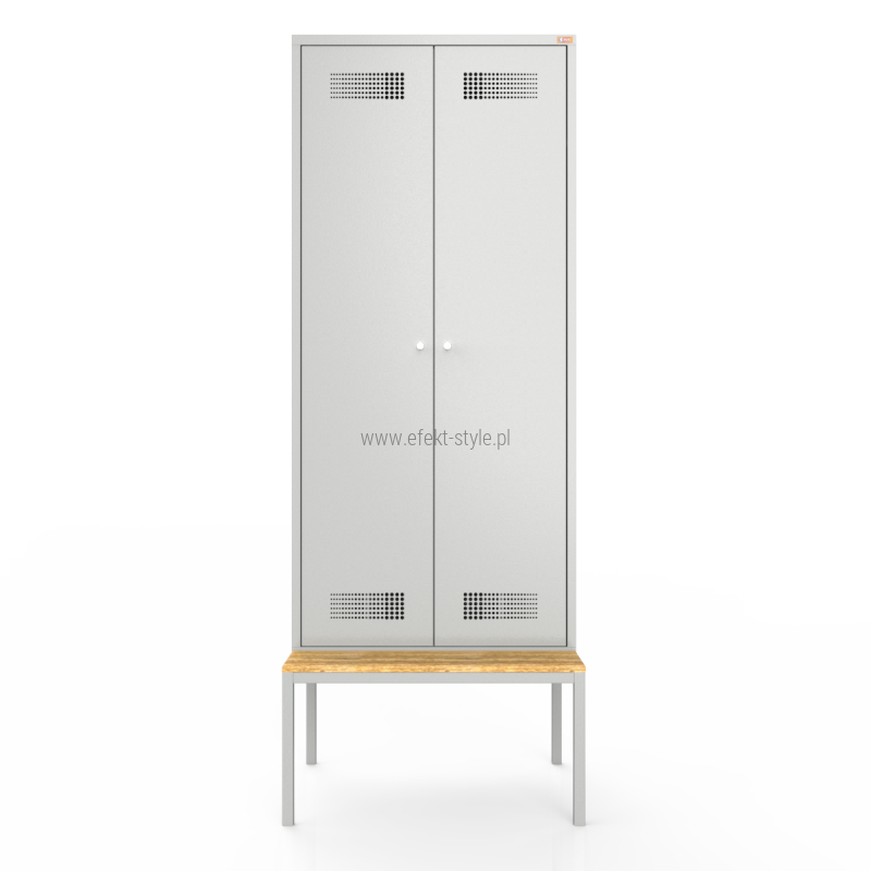 Szafa metalowa ubraniowa z ławką BHP800/2Ł