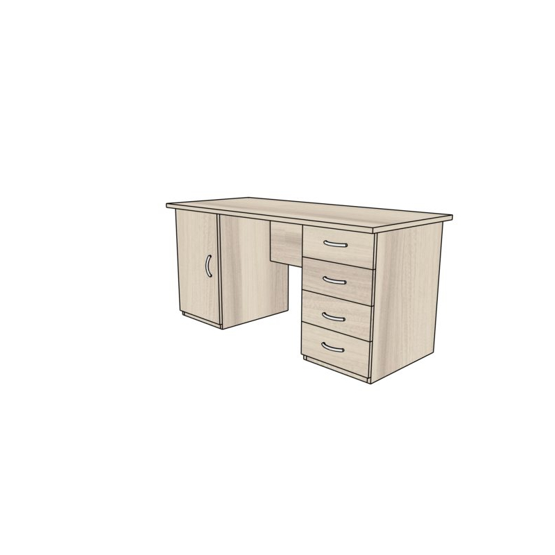 Biurko PRIMUS PB48/70 z kontenerem i szafką - 160x70x75h