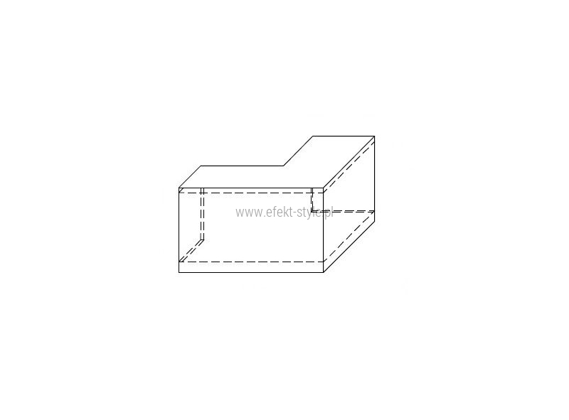 Nadstawka na ladę VISTA LVN11 - element narożny 70x70x36h