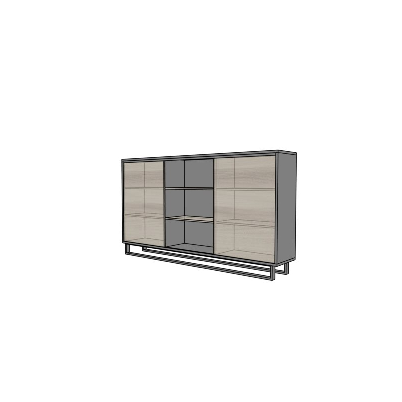 Szafa biurowa EVZ17 drzwi przesuwne - na płozie 240x43x132h