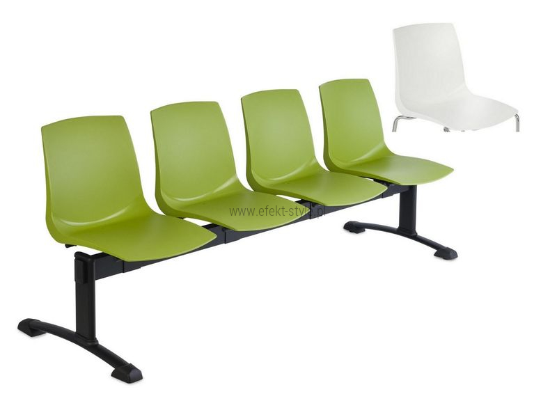 Ławka ARI 4 osobowa - biała