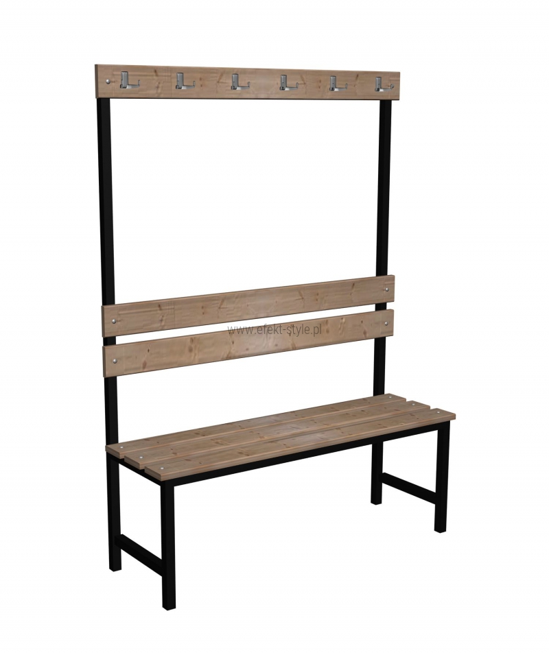 Ławka korytarzowa Premium 1-str. z oparciem i wieszakiem długosc 1m, 1,2m, 1,5m, 1,8, 2,0m