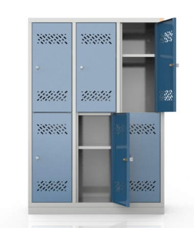Szafa metalowa szkolna skrytkowa BHP/3/6MP
