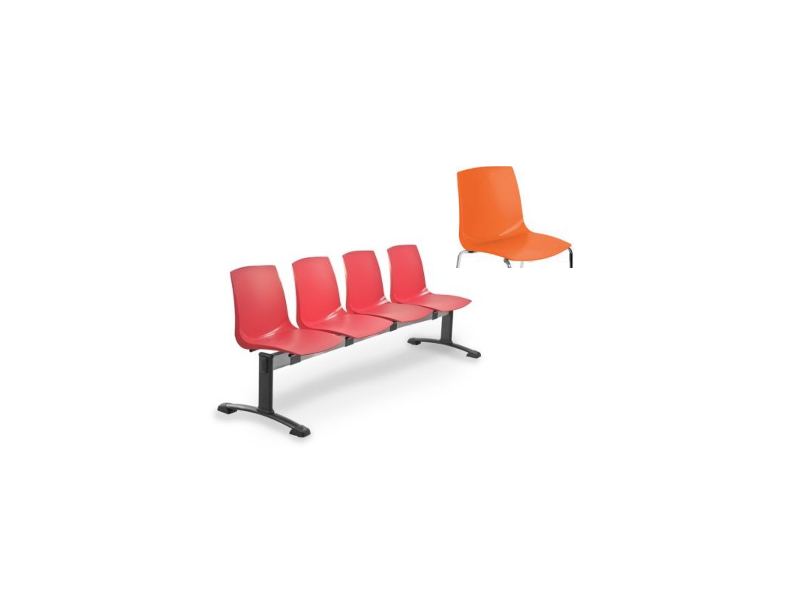 Ławka ARI 4 osobowa - pomarańczowa