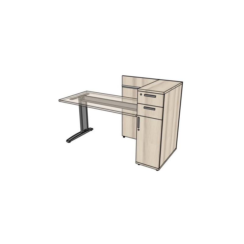 Stanowisko recepcyjne TORO TP1775 prawe - 175x72x75h