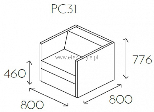 Fotel jednoosobowy PL@NET PC31
