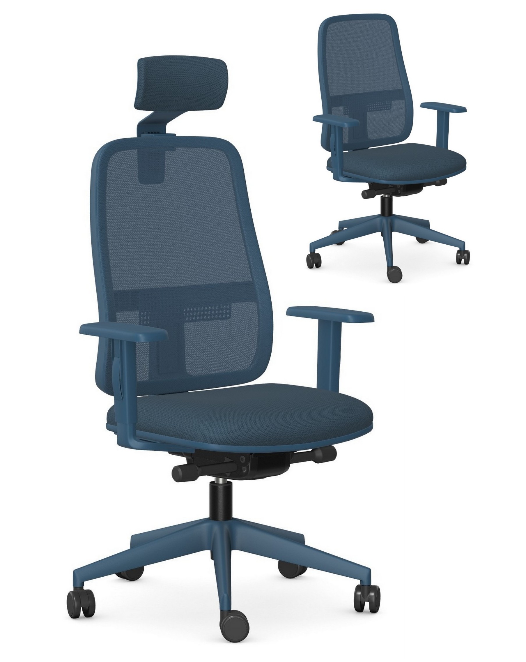 TIME Fotel biurowy obrotowy niebieski