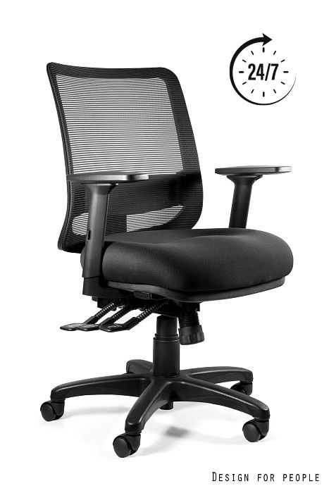 Fotel obrotowy SAGA PLUS M z atestem do pracy 24/7