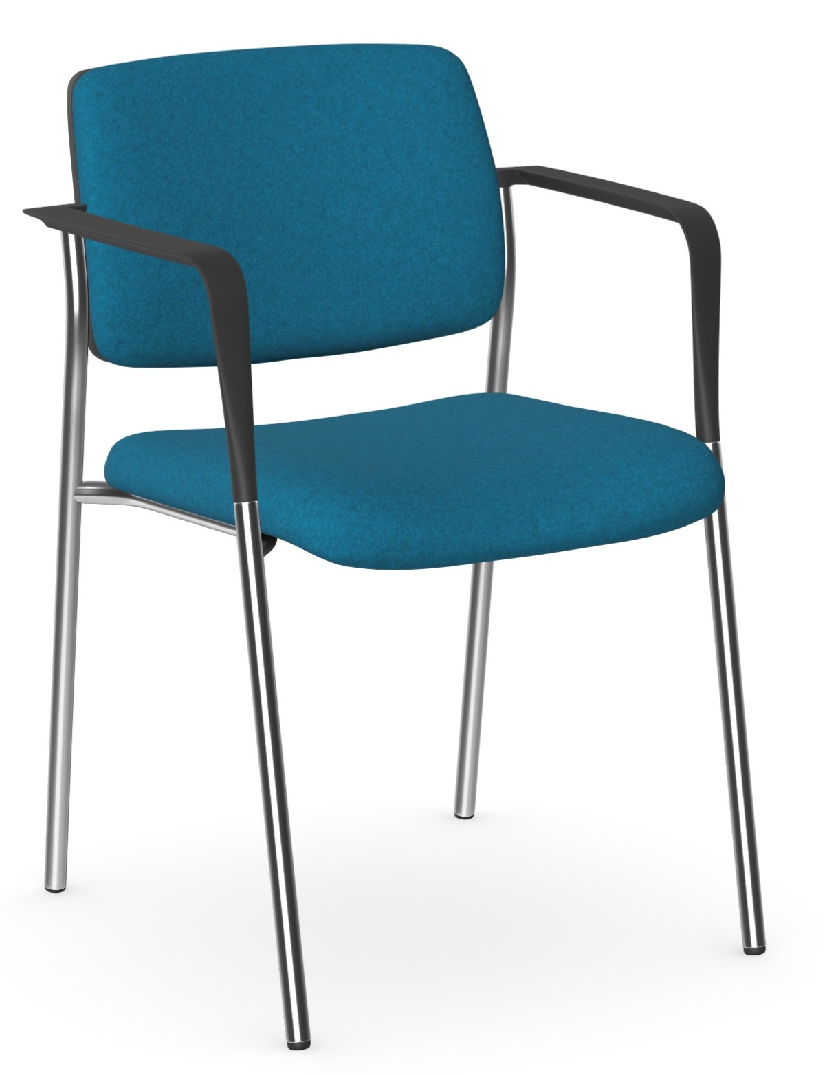 Cube Krzesło tapicerowane z podłokietnikami - stelaż 4 nóżki