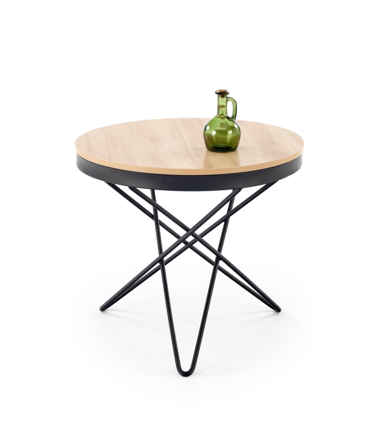 LEILA ława, naturalny / czarny