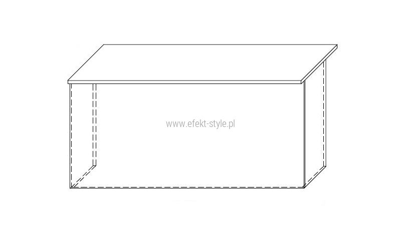 Lada recepcyjna VISTA LV3 - element prosty 160x70x76h