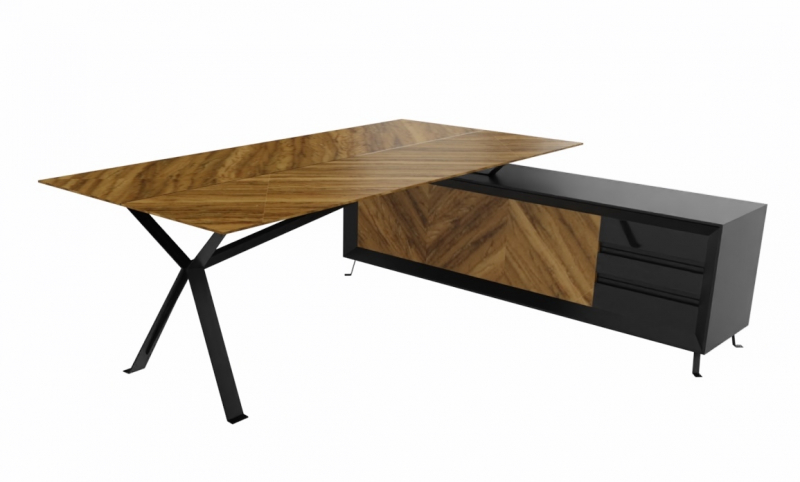 Biurko z pomocnikiem CHEVRON CN3/210x185x75h