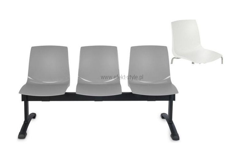 Ławka ARI 3 osobowa - biała