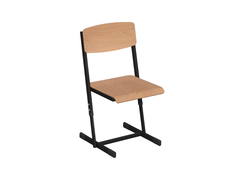 Krzesło ucznia REKS trzyrozmiarowe z regulacją wysokości i siedziska w zakresach: 1-3, 2-4 lub 4-6.