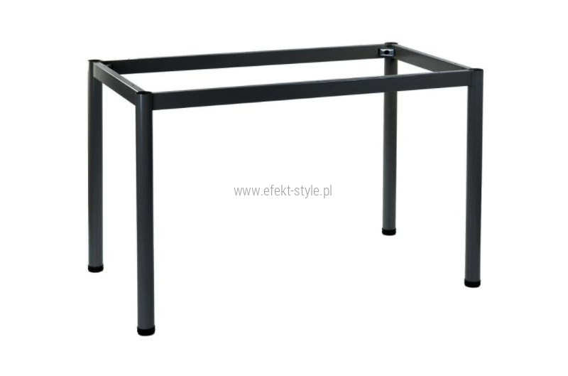 Stelaż metalowy do stołu i biurka 57/OC 136x76 cm, nogi okrągłe fi 5 cm - CZARNY