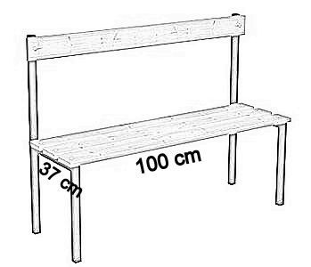 jednostronna z oparciem deska sosnowa 100 cm