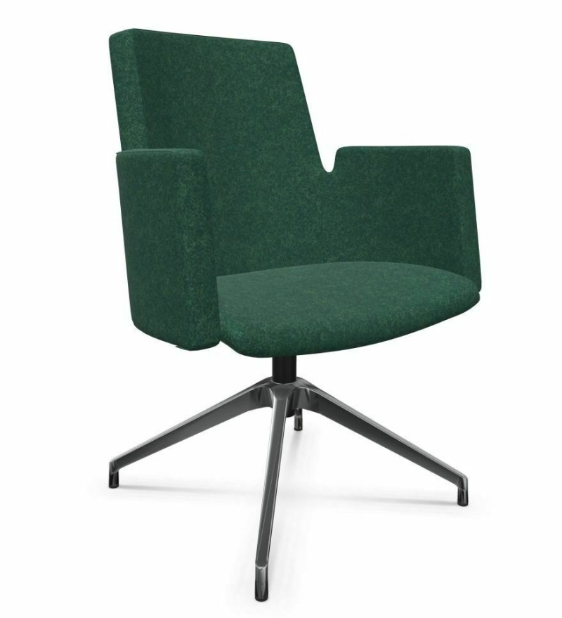 Fotel prokuratorski niski IN Access AC4R obrotowy ciemny zielony