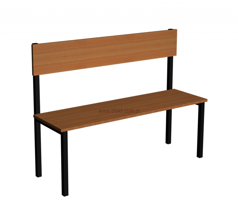Ławka korytarzowa Classic z oparciem długości 1m, 1,5m z płyty
