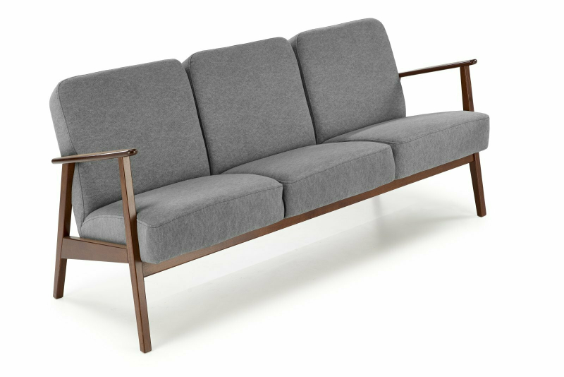 MILANO 3S sofa- popielaty tap. Castel 93