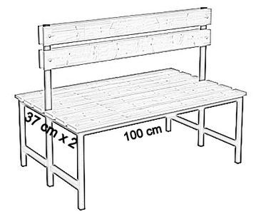 dwustronna z oparciem 100 cm