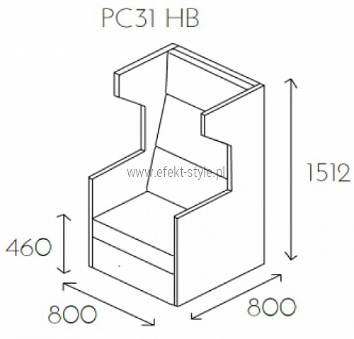 Fotel jednoosobowy PL@NET PC31 HB