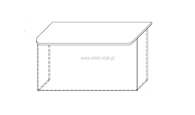 Lada recepcyjna VISTA LV5 - element prosty 140x85x76h