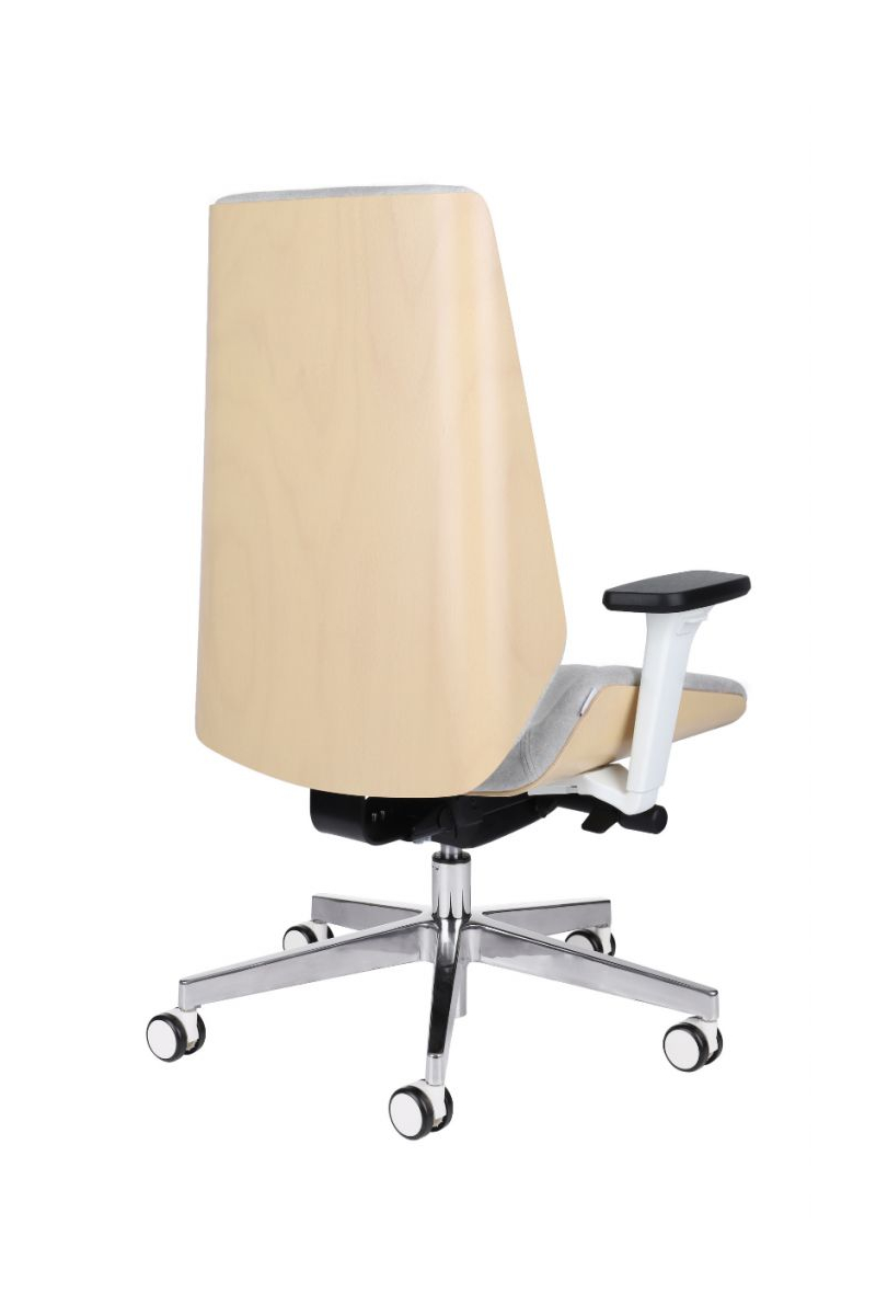 Fotel gabinetowy MOON WOOD W CHROME