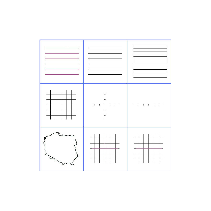 Liniatura na tablicy białej ceramicznej typu C