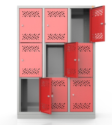 Szafa metalowa szkolna skrytkowa BHP/3/9MP