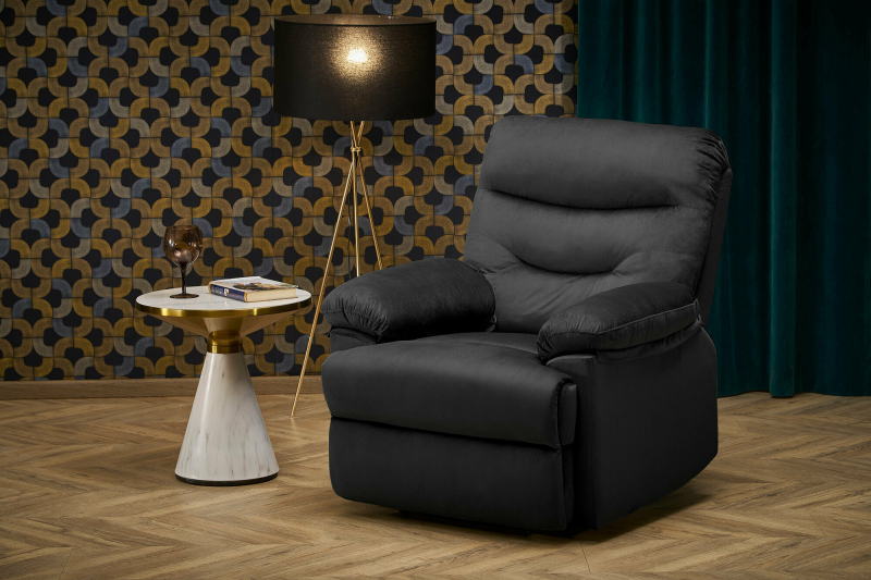 DRAGER fotel wypoczynkowy rozkładany czarny