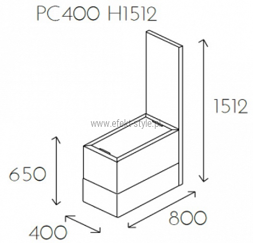 Element z blatem PL@NET PC400 H1512