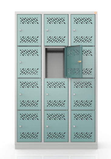 Szafa metalowa szkolna skrytkowa BHP/3/12MS