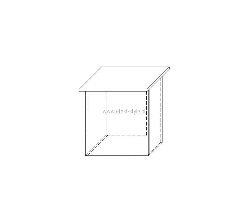 Lada recepcyjna VISTA LV7 - element narożny 70x70x76h