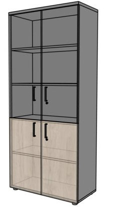 Szafa biurowa/Witryna RG3 80x40x184h