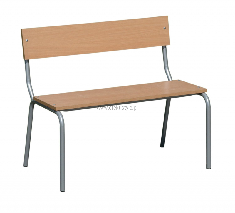 Ławka korytarzowa fi 25 z oparciem z płyty dł. 150 cm