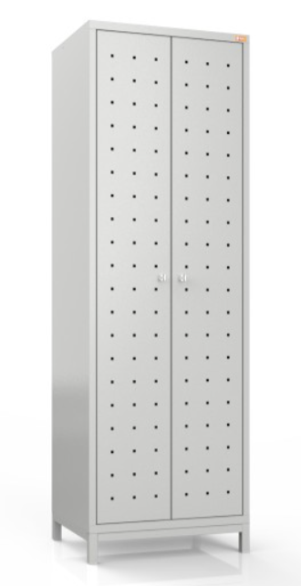 Szafa metalowa ubraniowa z perforacją na nóżkach BHP/2/2NP