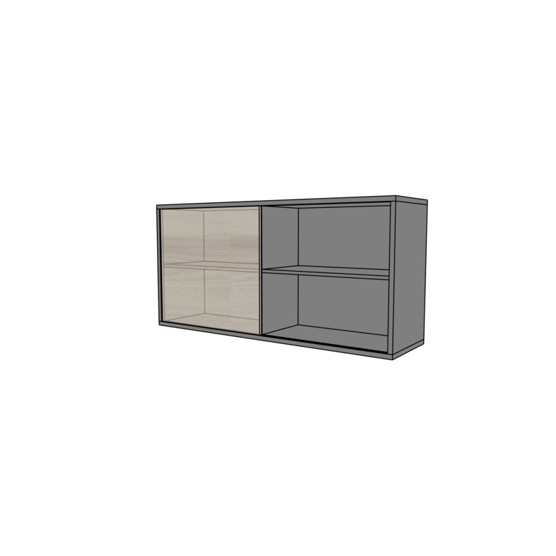 Szafka biurowa wisząca  EVZ14 drzwi przesuwne 160x43x76,8h