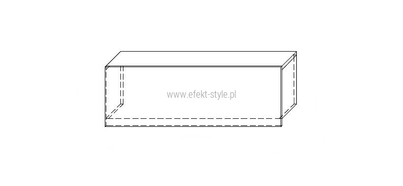 Nadstawka na ladę VISTA LVN8 - element prosty 120x30x36h