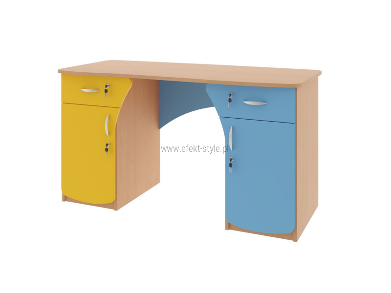 Biurko Ola dwie szafki i dwie szuflady