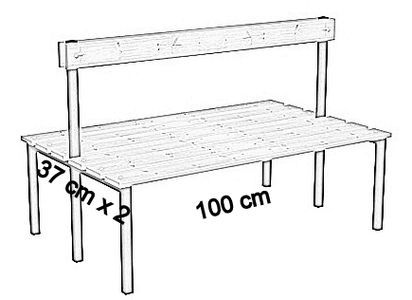 dwustronna z oparciem deska sosnowa 100 cm