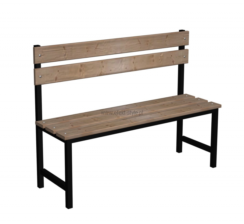 Ławka korytarzowa Premium 1-str. z oparciem, długości 1m, 1,2m, 1,5m, 1,8m, 2,0m.