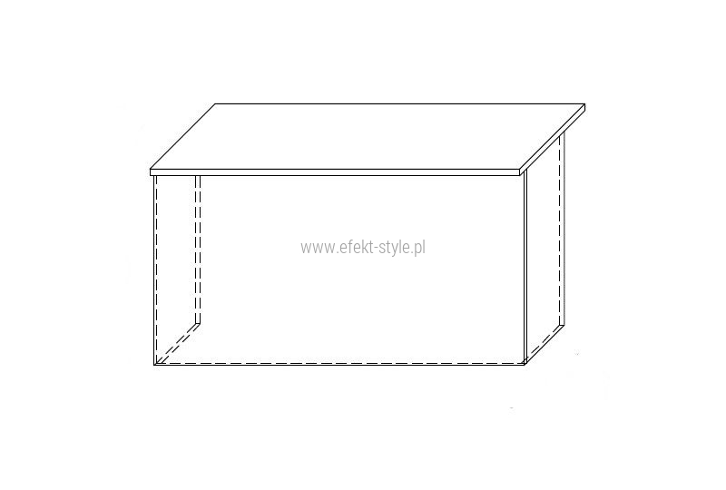 Lada recepcyjna VISTA LV2 - element prosty 140x70x76h