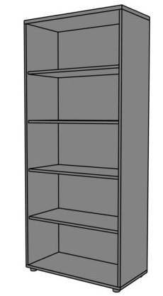 Regał biurowy RG1 80x40x184h