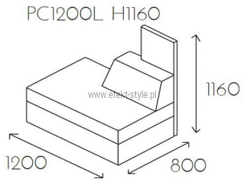 Siedzisko proste PL@NET PC1200L H1160