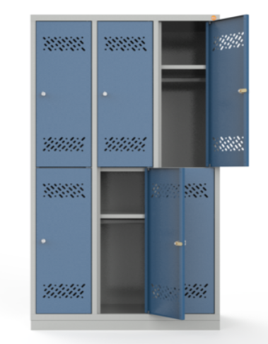 Szafa metalowa szkolna skrytkowa BHP/3/6MS