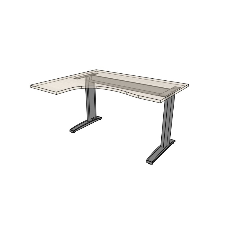 Biurko kształtowe lewe TORO TP 1401- 140/70x110/45x75h