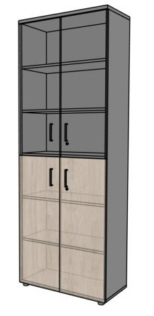 Szafa biurowa/Witryna RGW3 80x40x220h